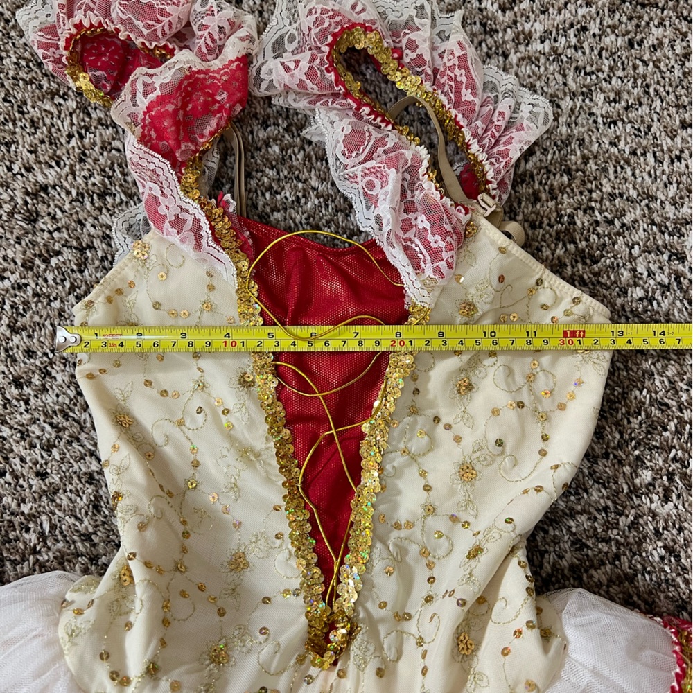 Revolution Red and Gold Spanish Theme Ballet Costume Teen or Adult - Picture 11 of 15